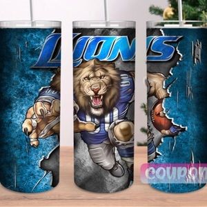 Detroit Lion Tumbler 20oz 15oz 12oz sippy